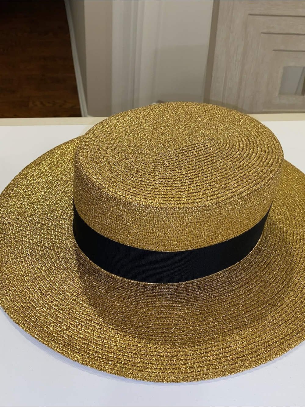 Gucci Lame Gold Straw Hat - Picture 5 of 7